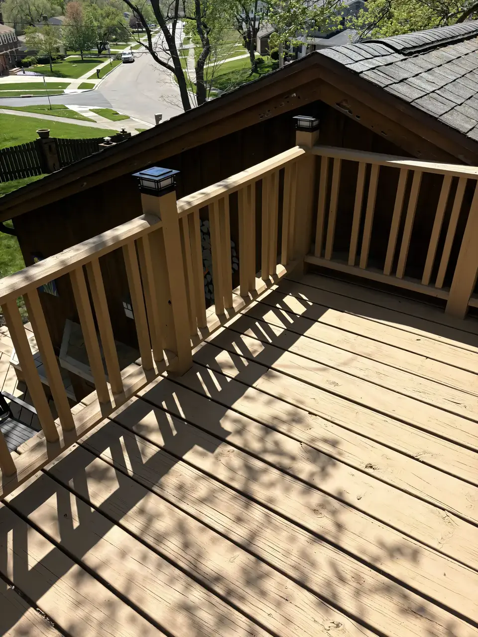 Restored siding — mold and mildew removed, original color back